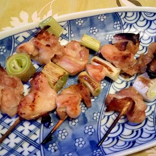 鶏もも・葱の串焼き